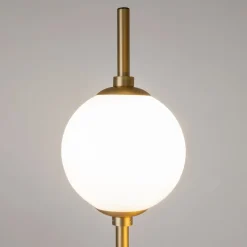 Maytoni LED Stehleuchte Metall Glas 150 cm hoch in Messing Weiß< Led Lampen|Kugellampen