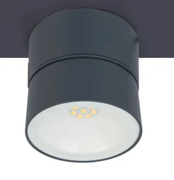 Metall Lampen|Led Außenleuchten*Eco-Light LED Strahler außen Aluminium verstellbar IP54 Anthrazit