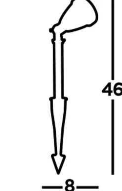 Metall Lampen|Led Außenleuchten*Searchlight LED Strahler Garten außen IP54 Schwarz 3000 K 757 lm Erdspieß
