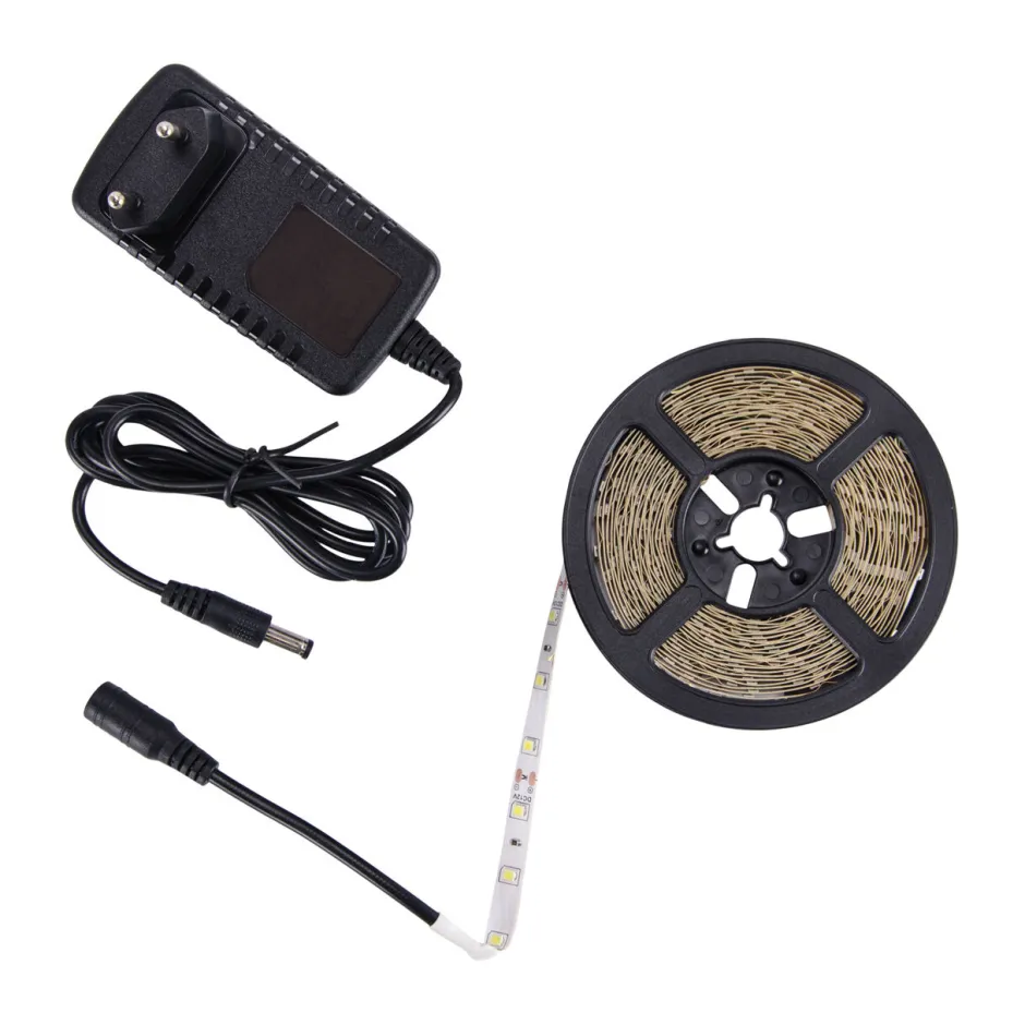 Strühm LED Streifen Netzstecker 5m 3000 K warmweiß selbstklebend< Led Lampen