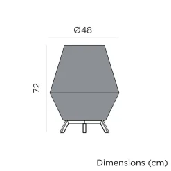 Newgarden LED Tischlampe außen Akku IP54 dimmbar Fernbedienung 72 cm< Metall Lampen|Wegeleuchten