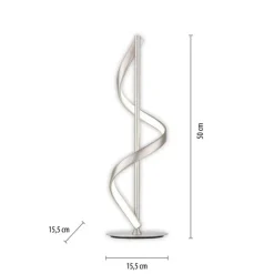 Paul Neuhaus LED Tischlampe dimmbar 50 cm Fernbedienung 10 W Silber< Wohnzimmerlampen|Schlafzimmer Lampen