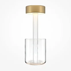 Led Lampen|Tischlampen*Maytoni LED Tischlampe Glas Dimmer Touch Ø 12 cm rund 34,8 cm