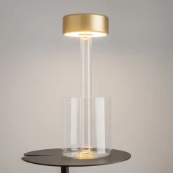 Led Lampen|Tischlampen*Maytoni LED Tischlampe Glas Dimmer Touch Ø 12 cm rund 34,8 cm