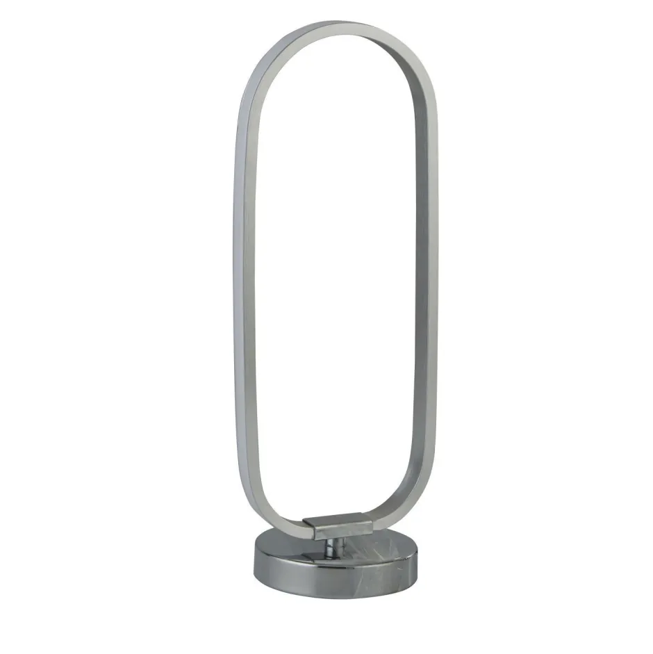 Searchlight LED Tischlampe in Chrom 33 cm 3000 K warmweißes Licht< Wohnzimmerlampen|Metall Lampen