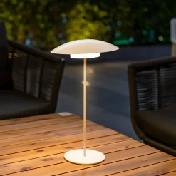 Newgarden LED Tischlampe kabellos Akku Touch H: 40 cm IP44 Weiß< Led Außenleuchten|Moderne Außenleuchten