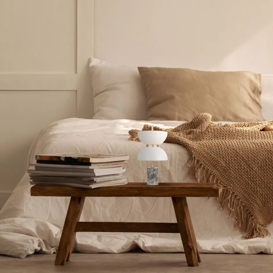 Maytoni LED Tischlampe Metall Glas 46 cm hoch rund 500 lm MARIA< Led Lampen|Tischlampen