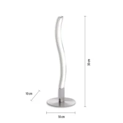 Wohnzimmerlampen|Schlafzimmer Lampen*Just Light LED Tischlampe Metall in Stahl 30 cm 300 lm blendarm