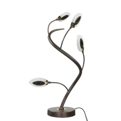 WOFI LED Tischlampe Modern Rostbraun Floral GORI< Florale Lampen|Moderne Lampen