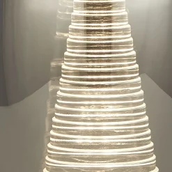 Searchlight LED Tischlampe Rauchglas H: 20,5 cm Ø 11,5 cm 3000 K< Wohnzimmerlampen|Glaslampen