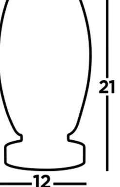 Searchlight LED Tischlampe Rauchglas H: 20,5 cm Ø 11,5 cm 3000 K< Wohnzimmerlampen|Glaslampen