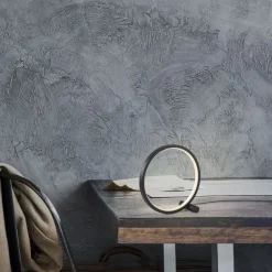 Wohnzimmerlampen|Schlafzimmer Lampen*Just Light LED Tischlampe Schwarz Metall Ring H:25,5 cm 1290 lm