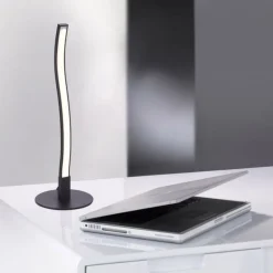 Just Light LED Tischlampe Schwarz Metall 30 cm 300 lm blendarm< Wohnzimmerlampen|Schlafzimmer Lampen