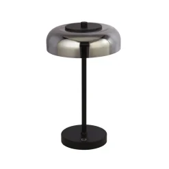 Searchlight LED Tischlampe Touch Dimmer Schwarz Rauchgrau 39 cm< Wohnzimmerlampen|Glaslampen
