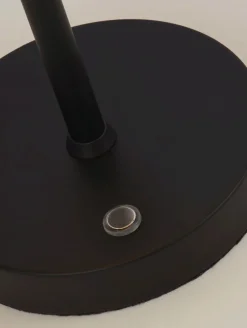 Searchlight LED Tischlampe Touch Dimmer Schwarz Rauchgrau 39 cm< Wohnzimmerlampen|Glaslampen