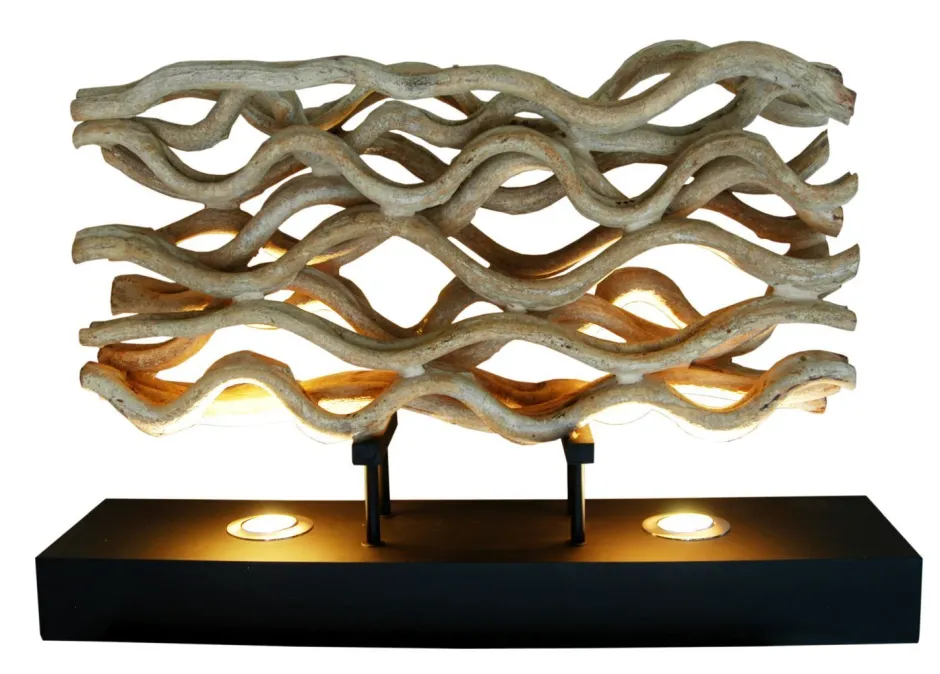 Led Lampen|Moderne Lampen*Suna Living LED Tischlampe Treibholz modernes Design dekorativ