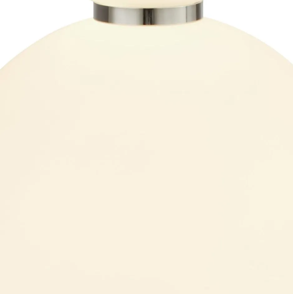 Searchlight LED Tischleuchte 3000 K 34,5 cm Glas Metall Weiß Chrom< Led Lampen|Wohnzimmerlampen