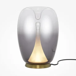 Maytoni LED Tischleuchte Aluminium Rauchglas D: 20 cm 27,2 cm< Led Lampen|Tischlampen