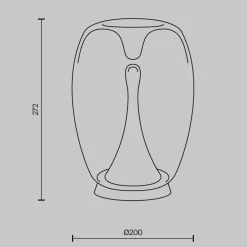 Maytoni LED Tischleuchte Aluminium Rauchglas D: 20 cm 27,2 cm< Led Lampen|Tischlampen