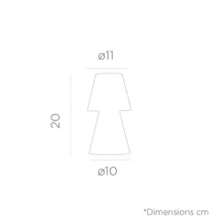 Newgarden LED Tischleuchte außen kabellos Dimmer Farbwechsel 20 cm IP43< Metall Lampen|Led Außenleuchten