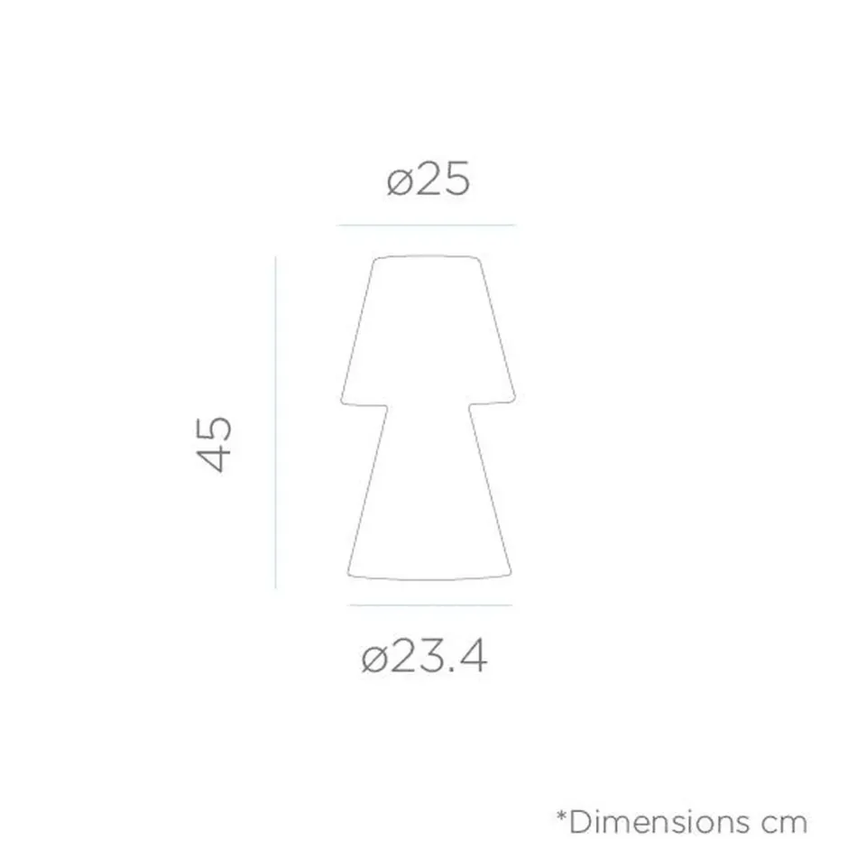 Newgarden LED Tischleuchte außen kabellos 45 cm Farbwechsel Dimmer IP65< Metall Lampen|Led Außenleuchten