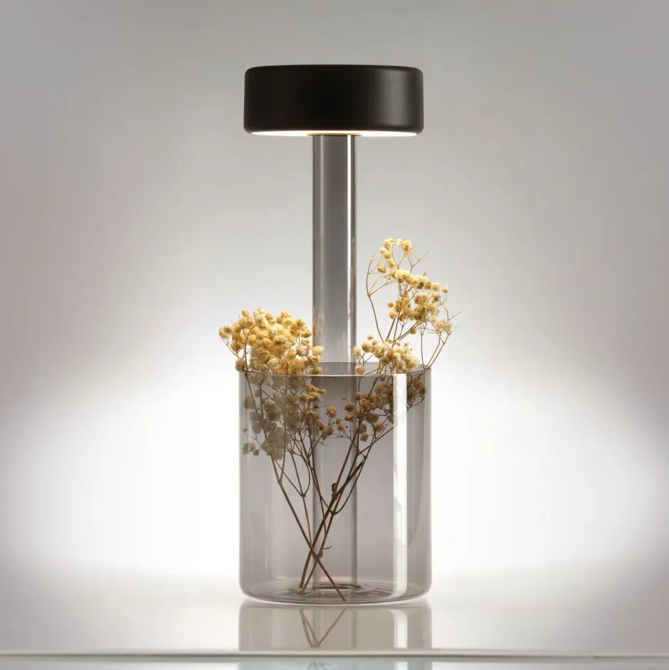 Led Lampen|Tischlampen*Maytoni LED Tischleuchte Glas mit Dimmer Touch Funktion 34,8 cm