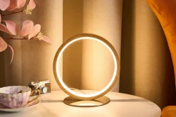 Eco-Light LED Tischleuchte Holz 20,4 cm 3500 K 9 W Natur Schwarz< Wohnzimmerlampen|Metall Lampen