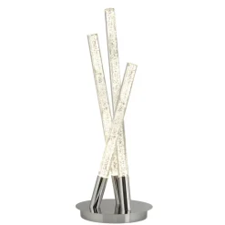 Wohnzimmerlampen|Metall Lampen*Searchlight LED Tischleuchte in Chrom 43 cm 192 lm 3000 K warmweiß