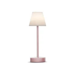 Metall Lampen|Led Außenleuchten*Newgarden LED Tischleuchte kabellos Touch Dimmer 32 cm IP44 Rosa Weiß