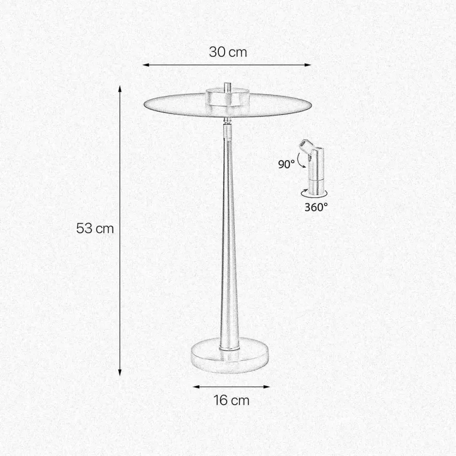 Led Lampen|Tischlampen*Giovanni Battista LED Tischleuchte Messing Eisen H: 53 cm 2700 K Modern