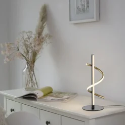 Just Light LED Tischleuchte Metall 3000 K 2100 lm Schwarz Messing< Led Lampen|Wohnzimmerlampen