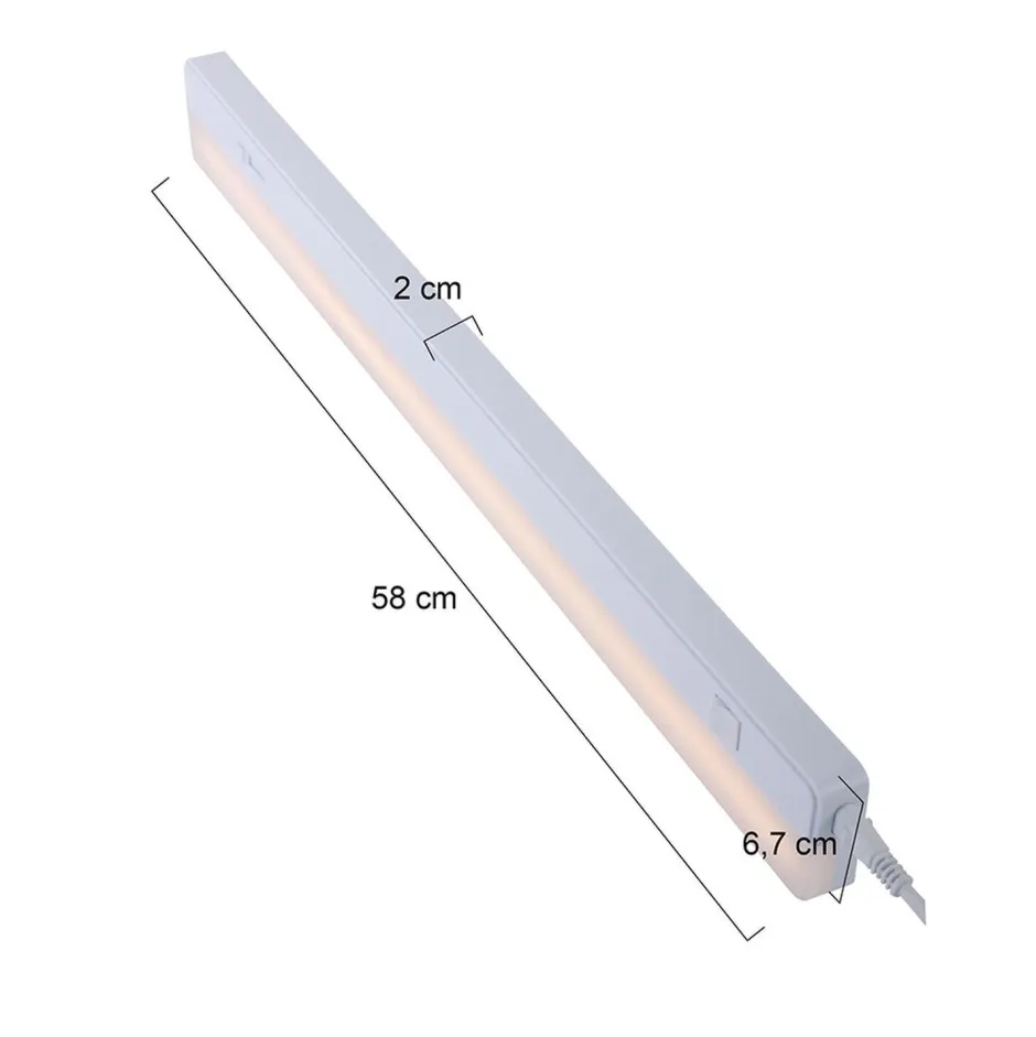 Deckenleuchten|Led Lampen*Steinhauer LED Unterbauleuchte Weiß L:58 cm mit Schalter dimmbar