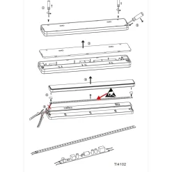 Deckenleuchten|Led Lampen*Steinhauer LED Unterbauleuchte Weiß L:58 cm mit Schalter dimmbar