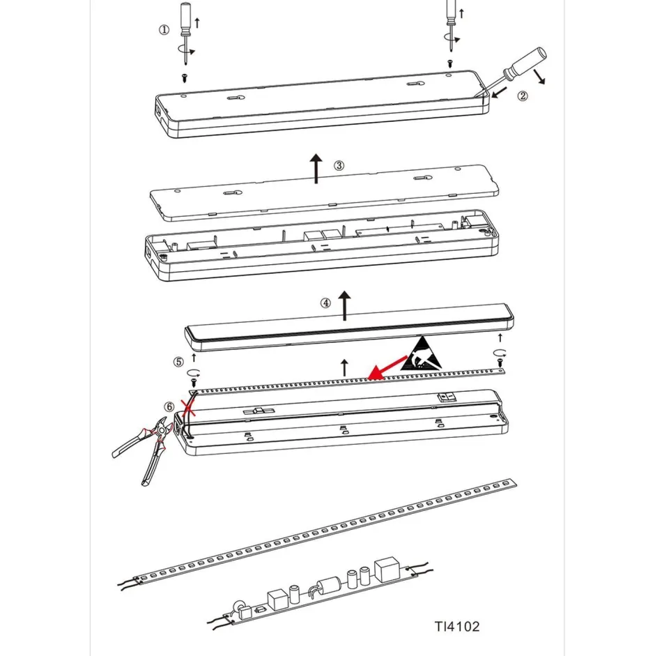 Deckenleuchten|Led Lampen*Steinhauer LED Unterbauleuchte Weiß L:58 cm mit Schalter dimmbar