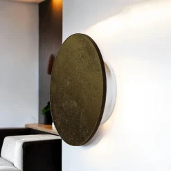 Metall Lampen|Holzlampen*Nowodvorski LED Wandlampe Ø 15 cm in Gold 3000 K 60 lm Holz Metall