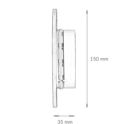 Metall Lampen|Holzlampen*Nowodvorski LED Wandlampe Ø 15 cm in Gold 3000 K 60 lm Holz Metall