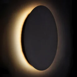 Nowodvorski LED Wandlampe Ø 25 cm rund Schwarz 3000 K 130 lm Metall< Wohnzimmerlampen|Metall Lampen