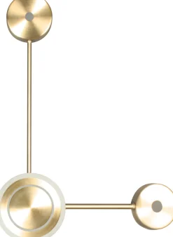 Eco-Light LED Wandlampe Aluminium dimmbar H:44 cm 3000 K in Gold< Wohnzimmerlampen|Metall Lampen