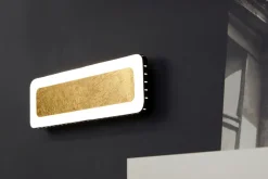 Eco-Light LED Wandlampe Aluminium Gold Schwarz 3000 K B:40 cm< Wohnzimmerlampen|Metall Lampen