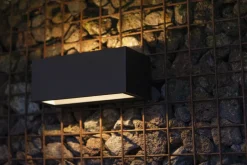 Metall Lampen|Led Außenleuchten*Eco-Light LED Wandlampe Aluminium Schwarz 3000 K IP54 Up Down