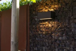 Metall Lampen|Led Außenleuchten*Eco-Light LED Wandlampe Aluminium Schwarz 3000 K IP54 Up Down