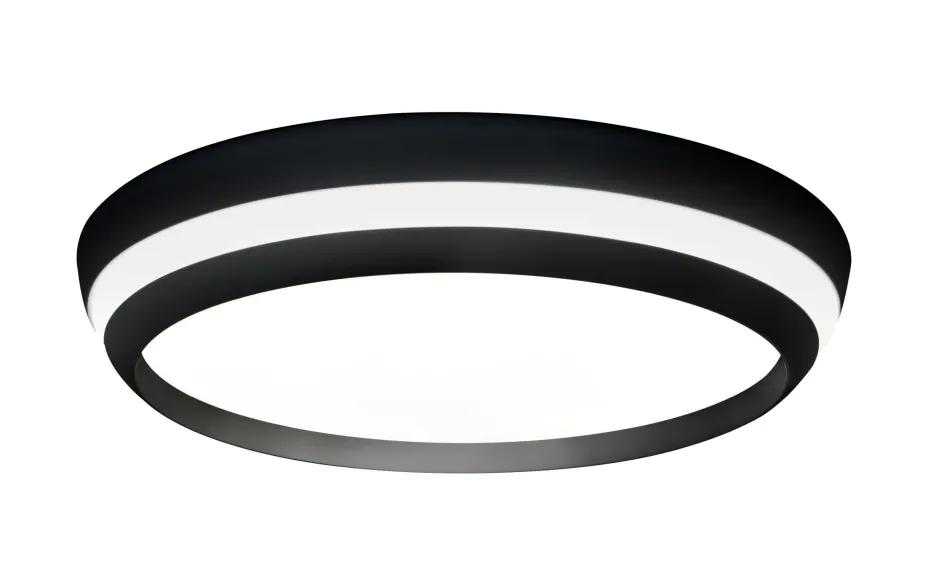 Eco-Light LED Wandlampe Aluminium Schwarz RGB Bluetooth Ø35 cm< Wohnzimmerlampen|Metall Lampen