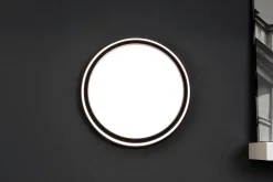 Eco-Light LED Wandlampe Aluminium Schwarz RGB Bluetooth Ø35 cm< Wohnzimmerlampen|Metall Lampen