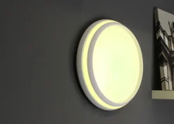 Wohnzimmerlampen|Metall Lampen*Eco-Light LED Wandlampe Aluminium Weiß RGB Bluetooth Ø35 cm