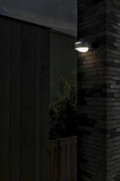 Eco-Light LED Wandlampe Anthrazit Aluminium IP54 B:16 cm blendarm< Metall Lampen|Led Außenleuchten