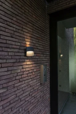 Eco-Light LED Wandlampe Anthrazit Aluminium B:18 cm IP54 3000 K< Metall Lampen|Led Außenleuchten