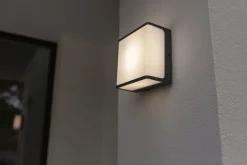 Metall Lampen|Led Außenleuchten*Eco-Light LED Wandlampe Anthrazit Aluminium IP54 4000 K B:15 cm