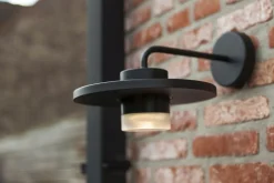 Metall Lampen|Led Außenleuchten*Eco-Light LED Wandlampe außen Aluminium B:24 cm 7 W IP54 Schwarz