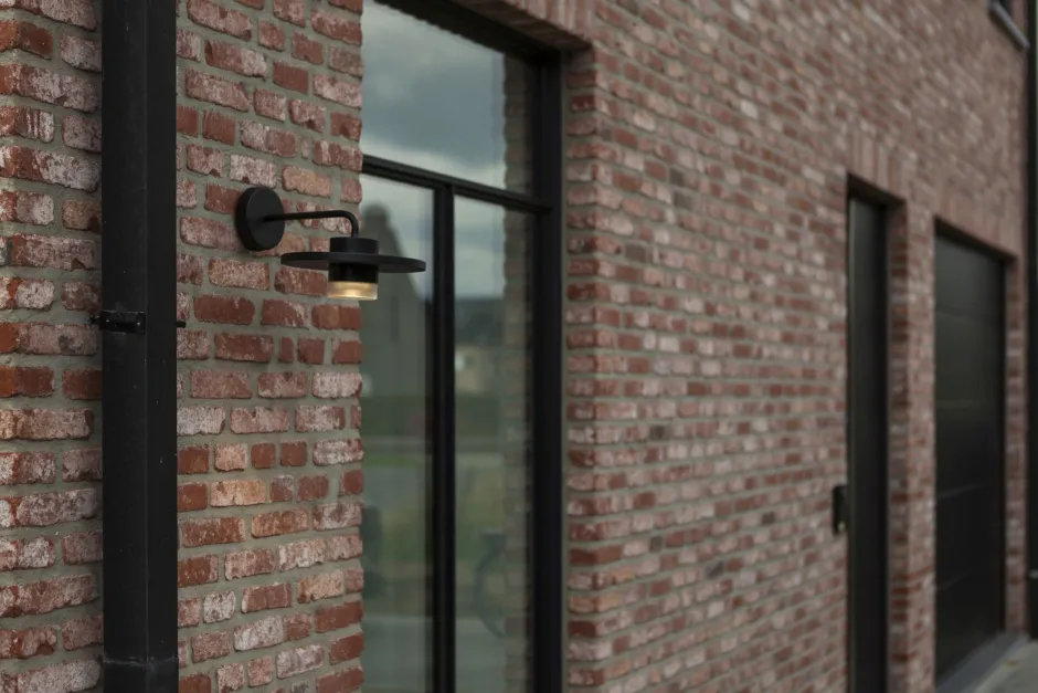 Metall Lampen|Led Außenleuchten*Eco-Light LED Wandlampe außen Aluminium B:24 cm 7 W IP54 Schwarz