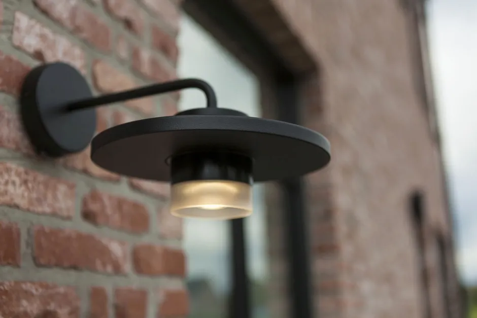 Metall Lampen|Led Außenleuchten*Eco-Light LED Wandlampe außen Aluminium B:24 cm 7 W IP54 Schwarz